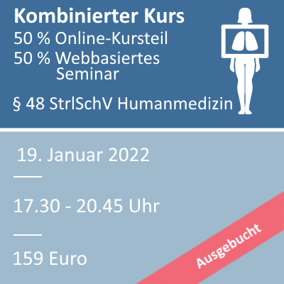 Strahlenschutzkurs am 19.01.2022 als webbasiertes Seminar ausgebucht